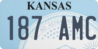 KS license plate 187AMC