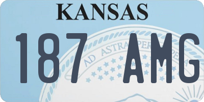 KS license plate 187AMG