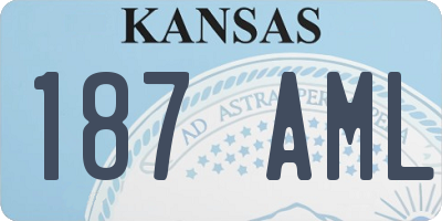 KS license plate 187AML