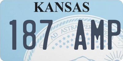 KS license plate 187AMP