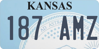 KS license plate 187AMZ