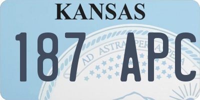 KS license plate 187APC