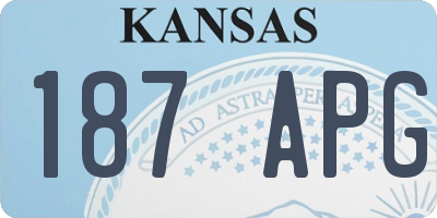 KS license plate 187APG