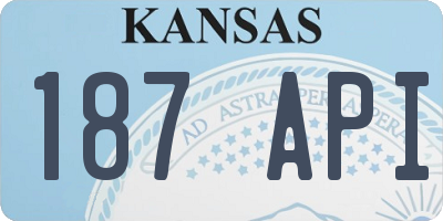 KS license plate 187API