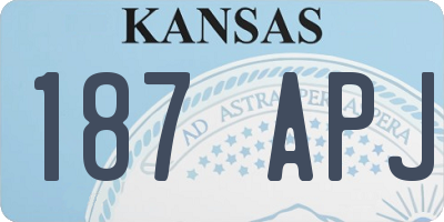 KS license plate 187APJ