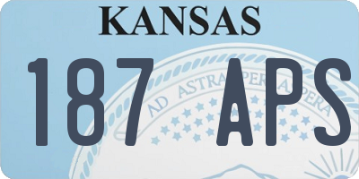 KS license plate 187APS