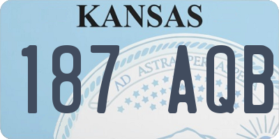 KS license plate 187AQB
