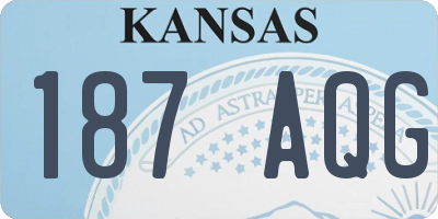 KS license plate 187AQG