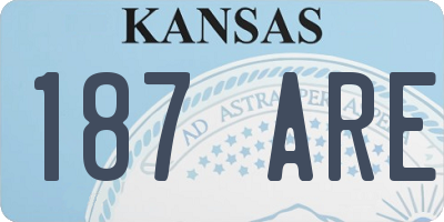 KS license plate 187ARE