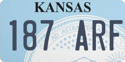 KS license plate 187ARF