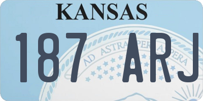 KS license plate 187ARJ