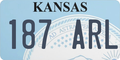 KS license plate 187ARL