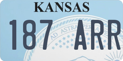 KS license plate 187ARR