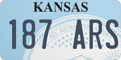KS license plate 187ARS