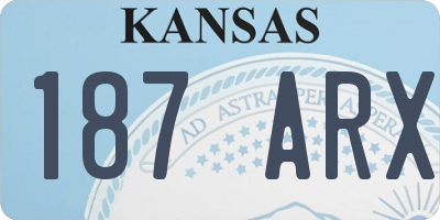 KS license plate 187ARX