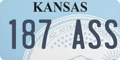 KS license plate 187ASS
