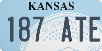 KS license plate 187ATE