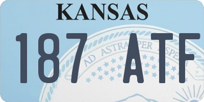 KS license plate 187ATF