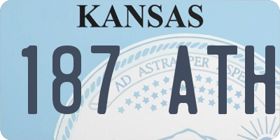 KS license plate 187ATH
