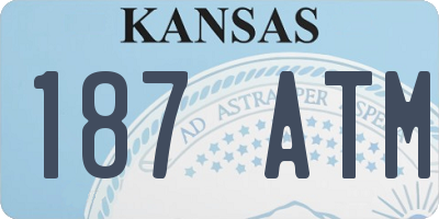 KS license plate 187ATM