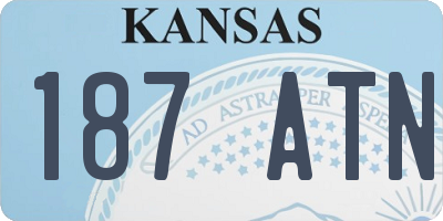 KS license plate 187ATN
