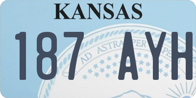 KS license plate 187AYH