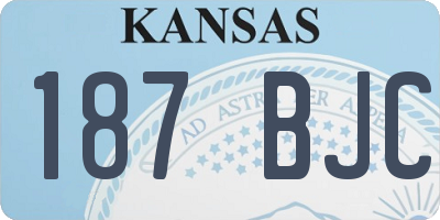 KS license plate 187BJC