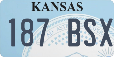 KS license plate 187BSX