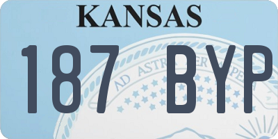 KS license plate 187BYP