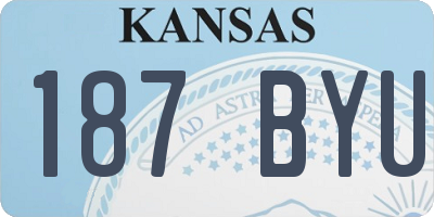 KS license plate 187BYU