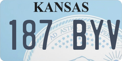 KS license plate 187BYV