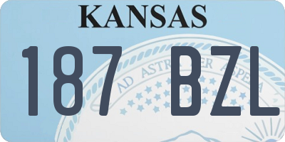 KS license plate 187BZL