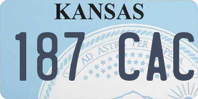 KS license plate 187CAC