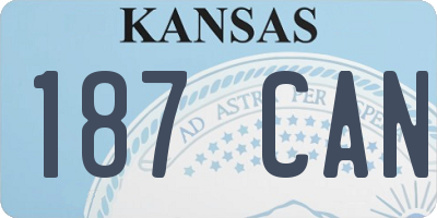 KS license plate 187CAN