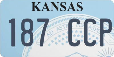 KS license plate 187CCP