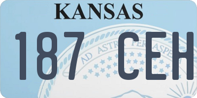 KS license plate 187CEH