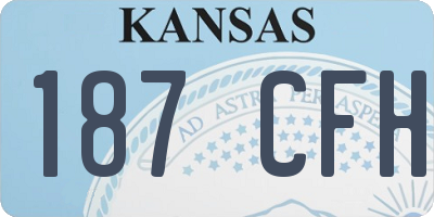 KS license plate 187CFH