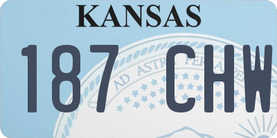 KS license plate 187CHW