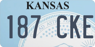 KS license plate 187CKE