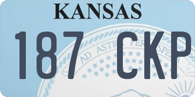KS license plate 187CKP