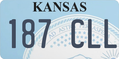 KS license plate 187CLL
