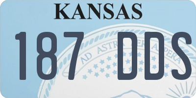 KS license plate 187DDS
