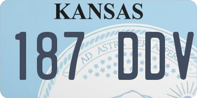 KS license plate 187DDV