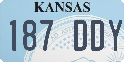 KS license plate 187DDY