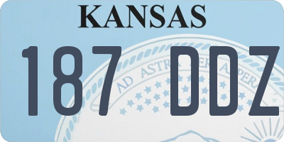 KS license plate 187DDZ