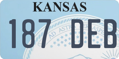 KS license plate 187DEB