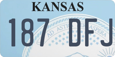 KS license plate 187DFJ