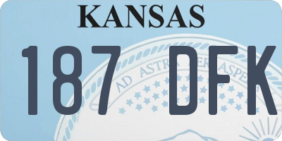 KS license plate 187DFK
