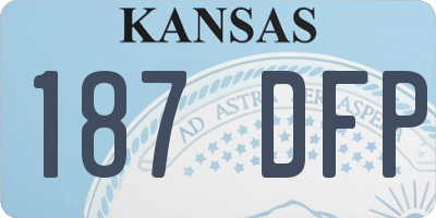KS license plate 187DFP