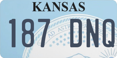 KS license plate 187DNQ